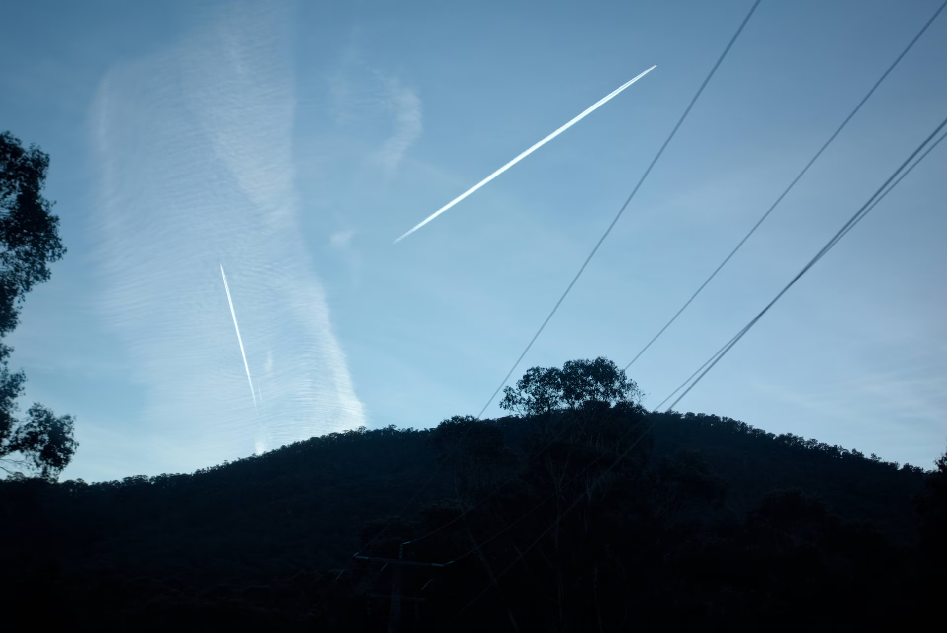 A picture of jets near Mount Hotham